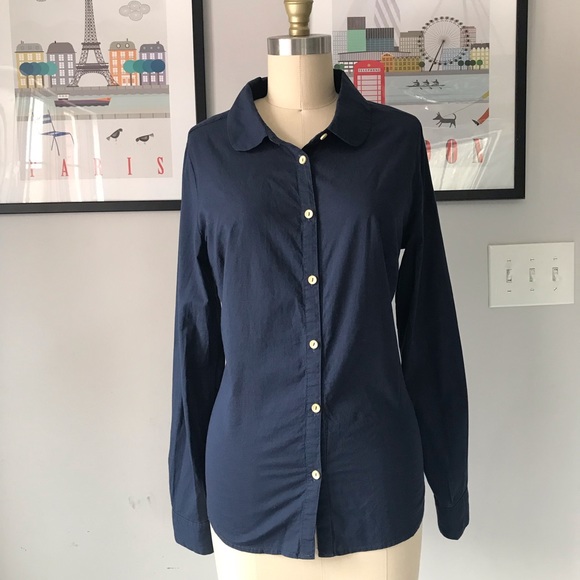 ModCloth • Navy Button Down Shirt - Picture 2 of 8